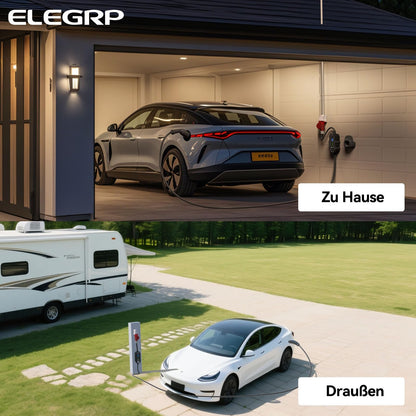 ELEGRP 11kW Mobile Wallbox with Type 2 Charging Cable, 3-Phase EV Charger