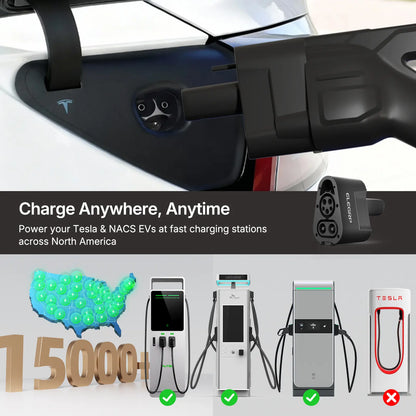 EV Charging Adapter 500A 1000V DC, CCS1 Charger to NACS Vehicle