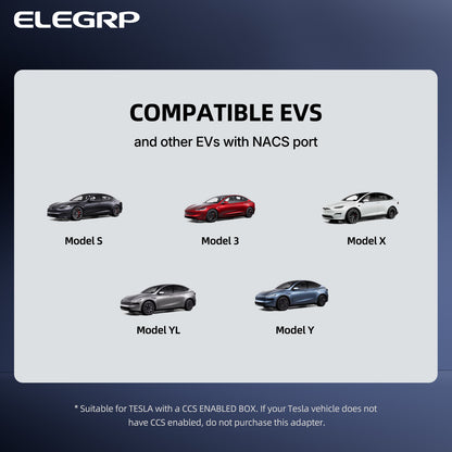 EV Charging Adapter 500A 1000V DC, CCS1 Charger to NACS Vehicle