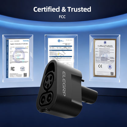 EV Charging Adapter 500A 1000V DC, CCS1 Charger to NACS Vehicle