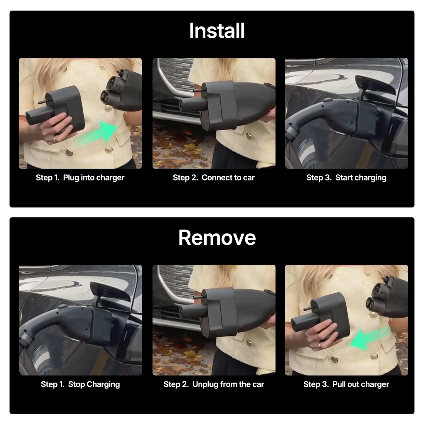 EV Charging Adapter 500A 1000V DC, CCS1 Charger to NACS Vehicle