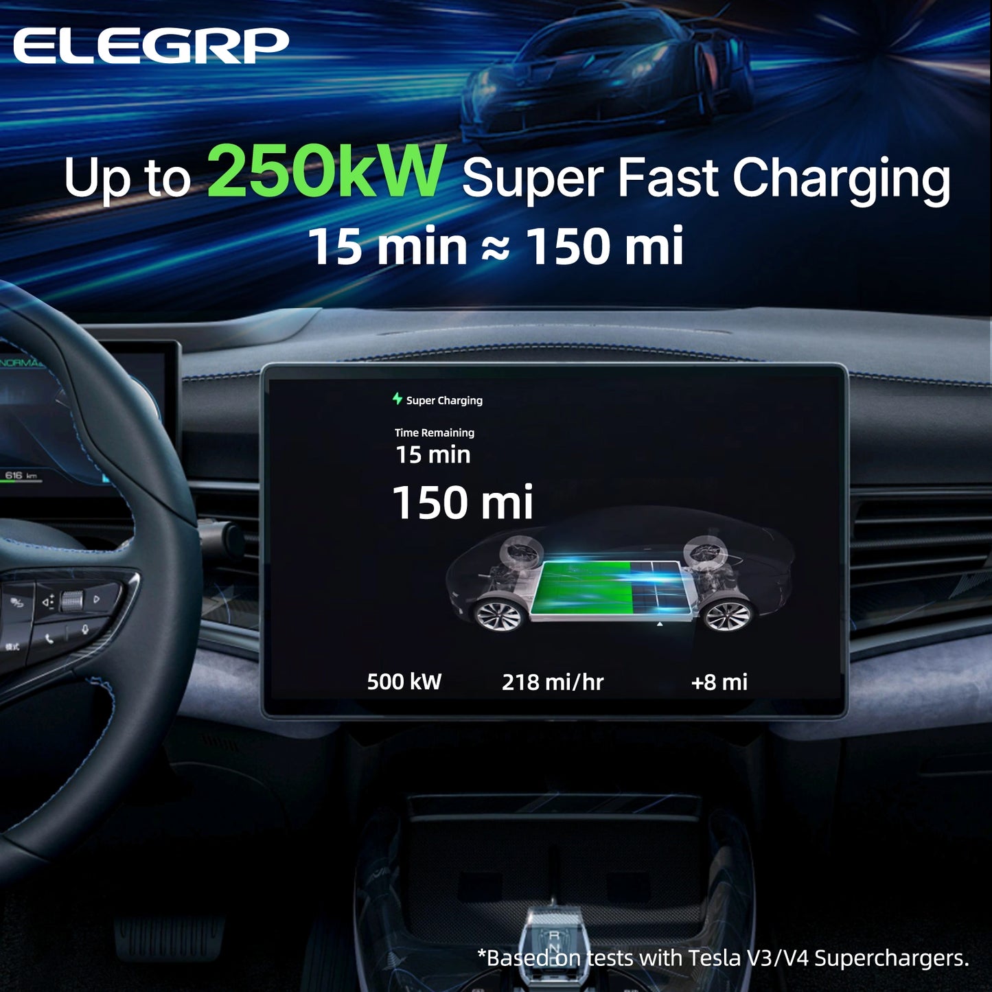 EV Charging Adapter 500A 1000V DC, NACS Charger to CCS1 Vehicle