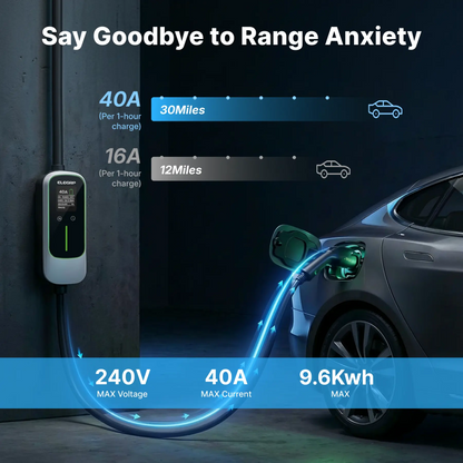 Cargador Portátil Rápido Nivel 2 J1772 NEMA 14-50 Tipo EV