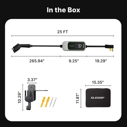 Cargador Portátil Rápido Nivel 2 J1772 NEMA 14-50 Tipo EV