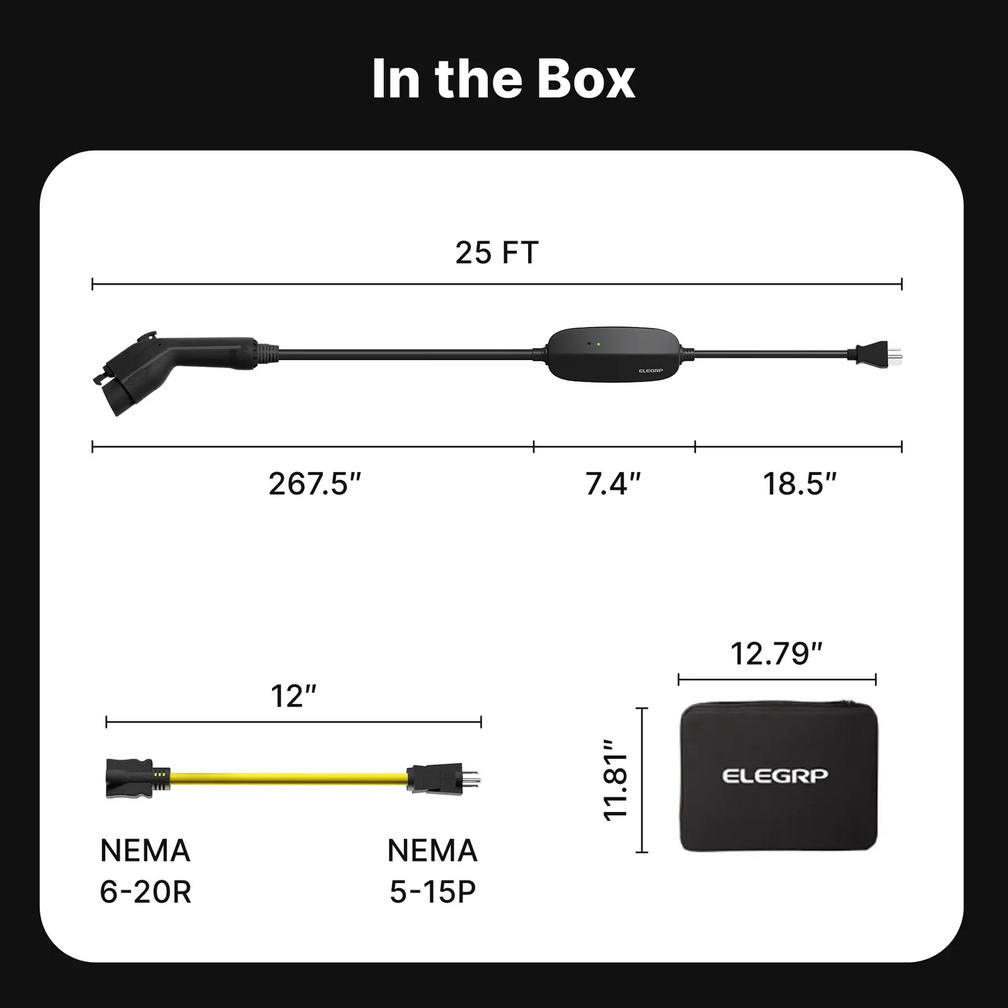 Flexibles Level 1-2 J1772 EV-Tragbares Ladegerät mit Doppelstecker