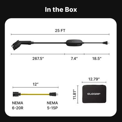 Flexibles Level 1-2 J1772 EV-Tragbares Ladegerät mit Doppelstecker